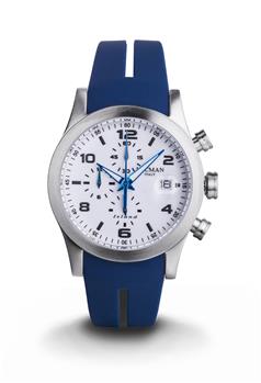 Locman island uomo cronografo CINTURINO BLU QUADRANTE BIANCO