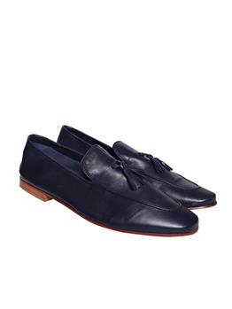 Mocassino classico nappine BLU