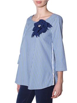 Tunica riga twin set rigata BLUETTE EVERGREEN