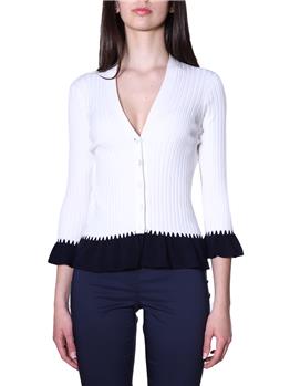 Cardigan twin set bicolore NEVE INDACO