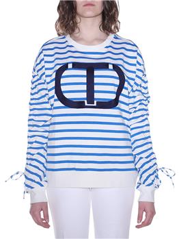 Felpa riga brilliant twinset RIGA BLUE OTTICO