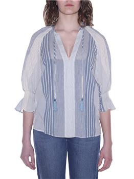 Blusa garza twinset RIGA NEVE AZZURRO