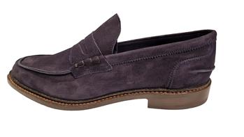 Tricker's adam castorino suede NAVY BLUE