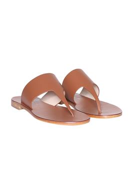 Infradito mule flat liviana c CUOIO