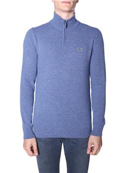 Maglia 1/2 zip lacoste uomo CELESTE MELANGE