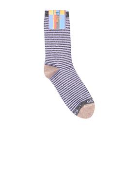 Calza gallo donna dighe lurex NERO