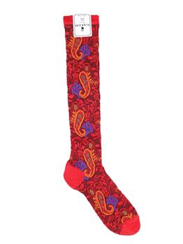 Calza gallo donna  paisley ROSSO