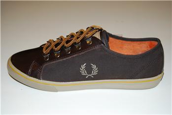 Scarpa fred perry pelle tela MARRONE