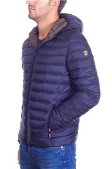 Piumino ciesse uomo cappuccio MARRONE E BLU Y7