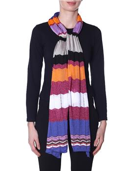 Missoni sciarpa frange CELESTE MEDIO