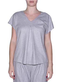 Blusa scollo v liviana conti GRIGIO CHIARO