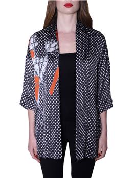 Giacca kimono manila grace NERO E ARANCIO