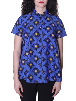 Camicia aspesi donna fiori FONDO BLU