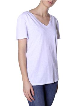 T-shirt manila grace scollo v BIANCO