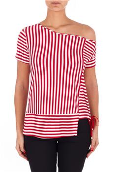 T-shirt manila grace jersey BIANCO E ROSSO