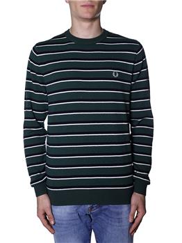 Maglia fred perry uomo spugna VERDE BIANCO BLU