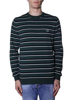 Maglia fred perry uomo spugna VERDE BIANCO BLU