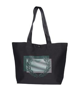 Borsa fred perry tote logo BLACK