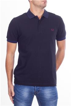 Polo fred perry collo scacchi BLU P7