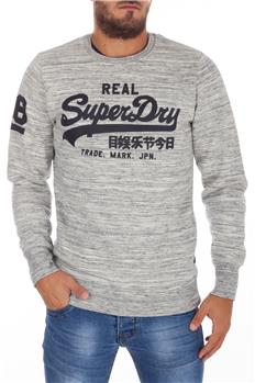 Superdry felpa scritte uomo GRIGIO CHIARO