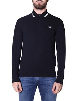 Polo fred perry manica lunga BLACK