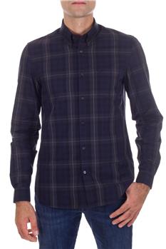 Camicia fred perry quadri BLU Y9