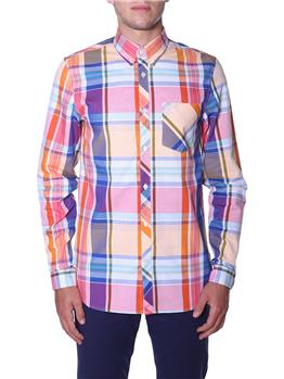 Camicia fred perry uomo quadri ARANCIO