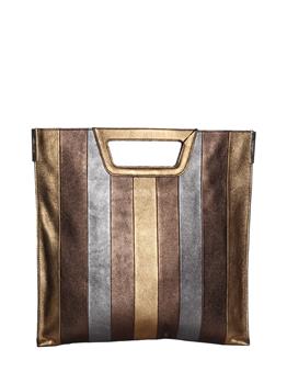 Borsa baghette rigata ORO E MARRONE