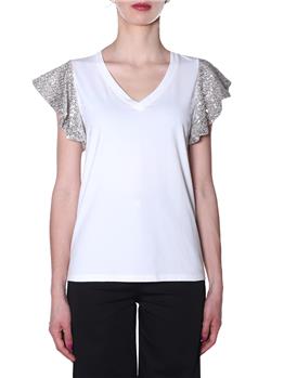 Blusa manila grace scollo v BIANCO