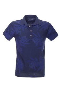 Polo fantasia florale BLU P4