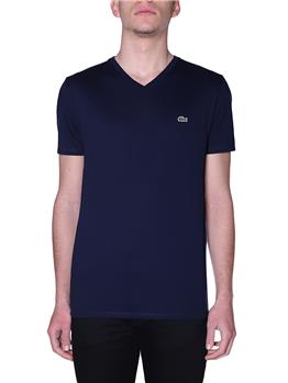 T-shirt lacoste scollo v blanc BLUE MARINE