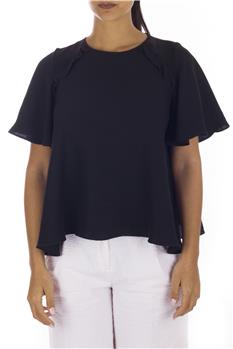 Blusa twin set mezza manica NERO