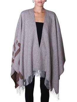 Poncho semicouture lauran CAFFE' E GRIGIO