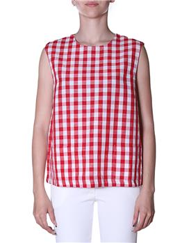 Top quadri semicouture QUADRI ROSSO E BIANCO