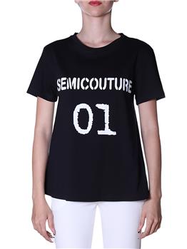 T-shirt semicouture classica NERO