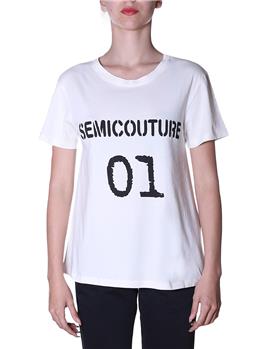 T-shirt semicouture classica BIANCO