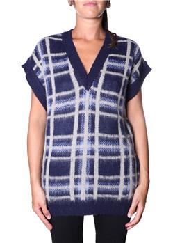 Gilet semicouture brigitte CHECK BLU