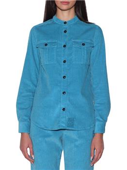 Camicia teale semicouture CASCATA