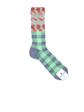Calza gallo donna tartan VERDE FUMO