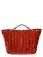 Borsa twin set pelle e tessuto BRUCIATO