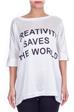 T-shirt twin set scritte BIANCO