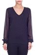 Maglia twin set scollo v pois NERO