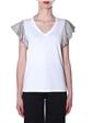 Blusa manila grace scollo v BIANCO