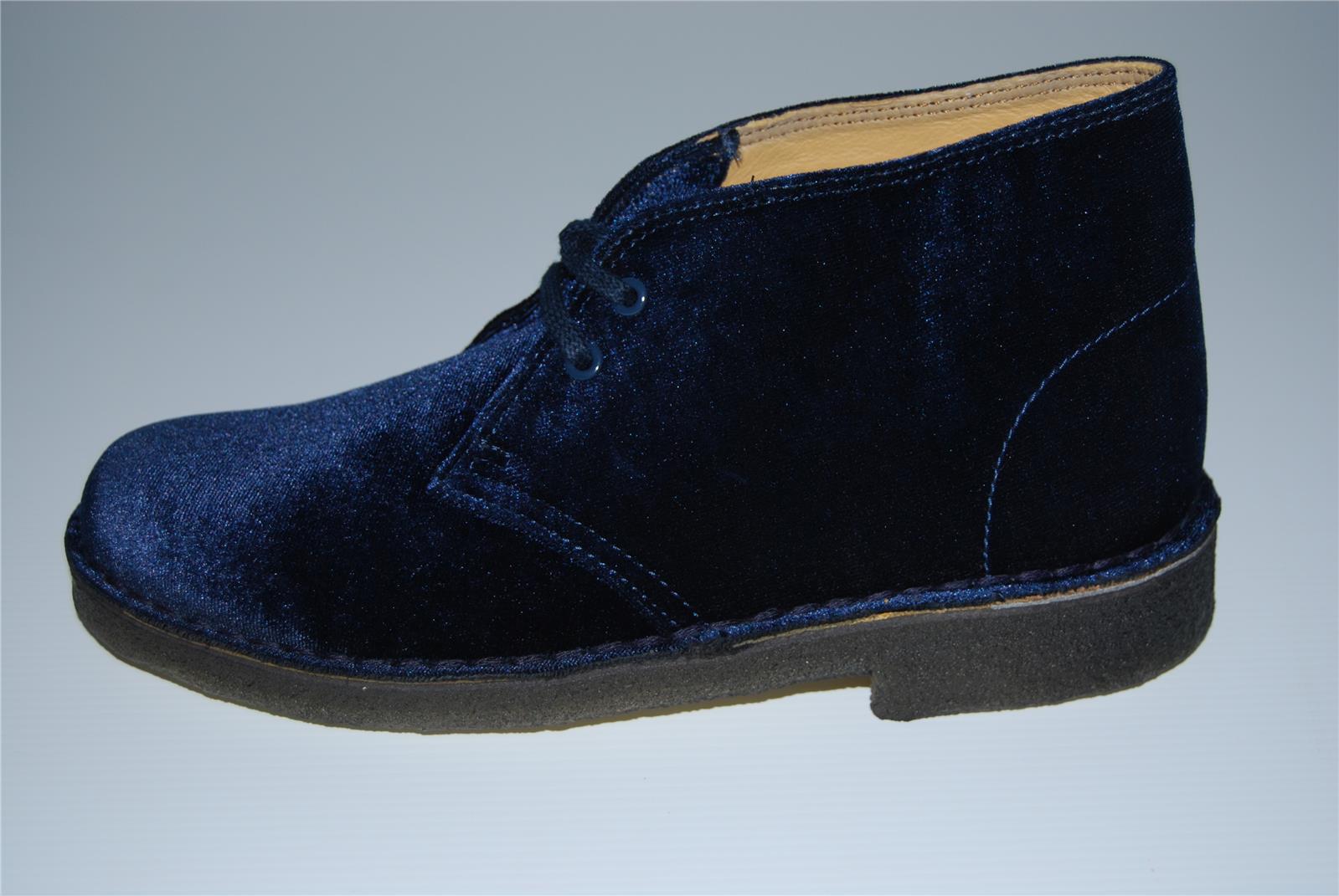 Clarks desert boot velluto BLU