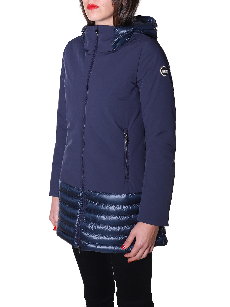 Piumino blu lungo clearance donna