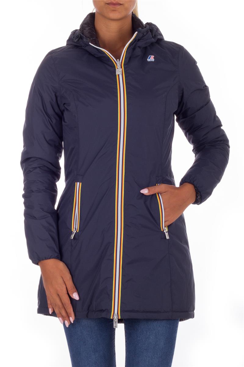 K way piumino donna double BLU E NERO