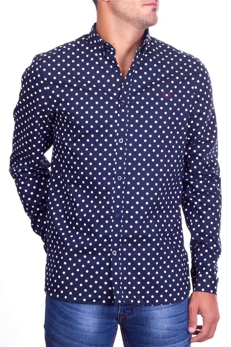 SPRINGFIELD Camicia Uomo Oxford Blu Acciaio, Manica Lunga, 100% Cotone, Taglia L