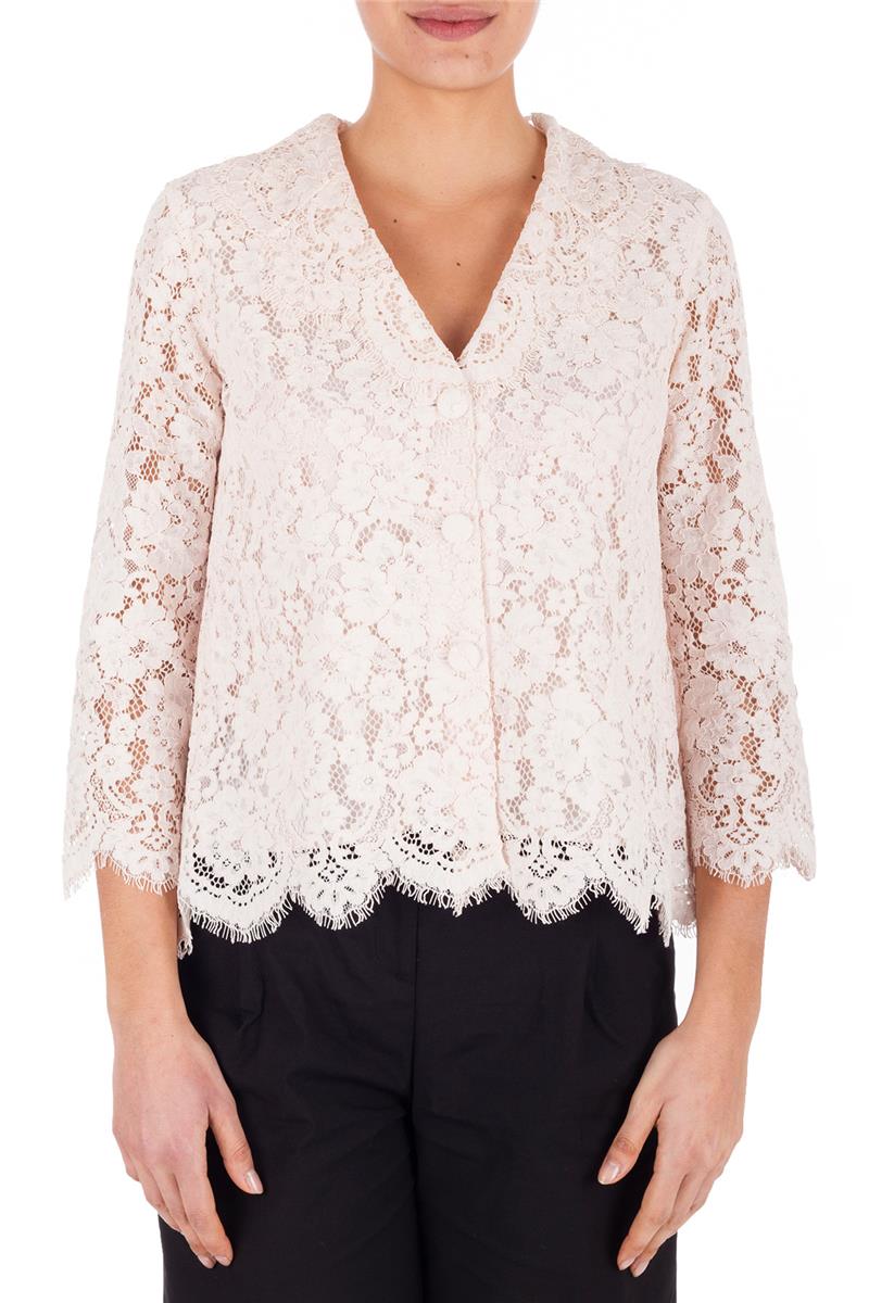 Giacca twin set pizzo ROSA P8