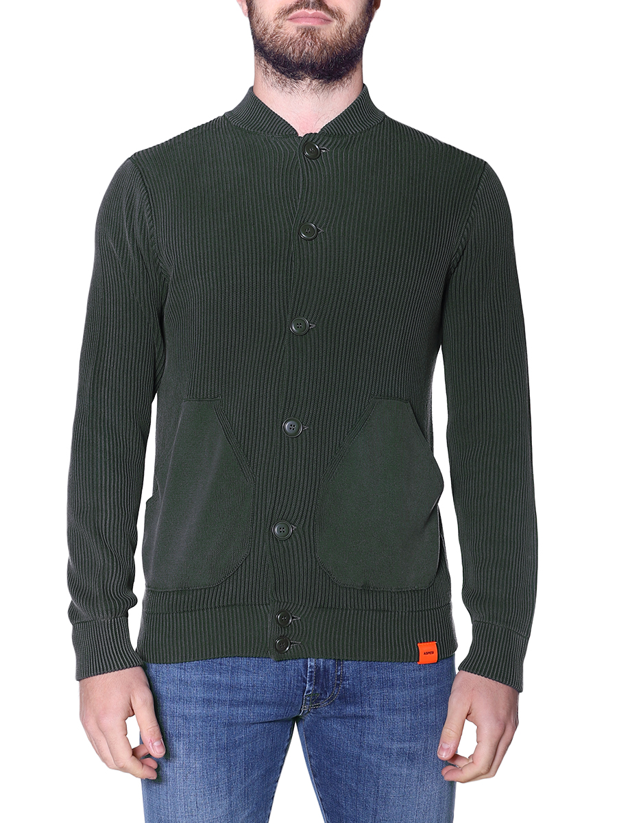 Cardigan aspesi uomo VERDE MILITARE