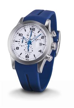 Locman island uomo cronografo CINTURINO BLU QUADRANTE BIANCO